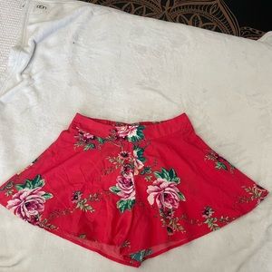 Flowy Pink Floral Shorts